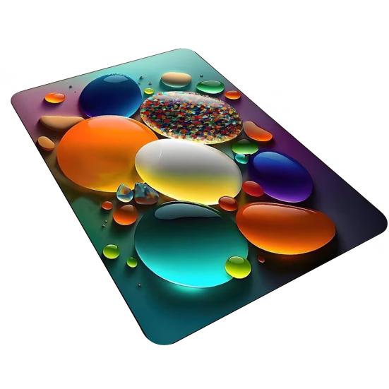 Yousheng 3D Оптическая иллюзия Ковер Галька Камень Визуальная иллюзия Придверный коврик Нескользящий Водопоглощающий Напольный коврик для ванной комнаты Спальни Гостиной Прихожей