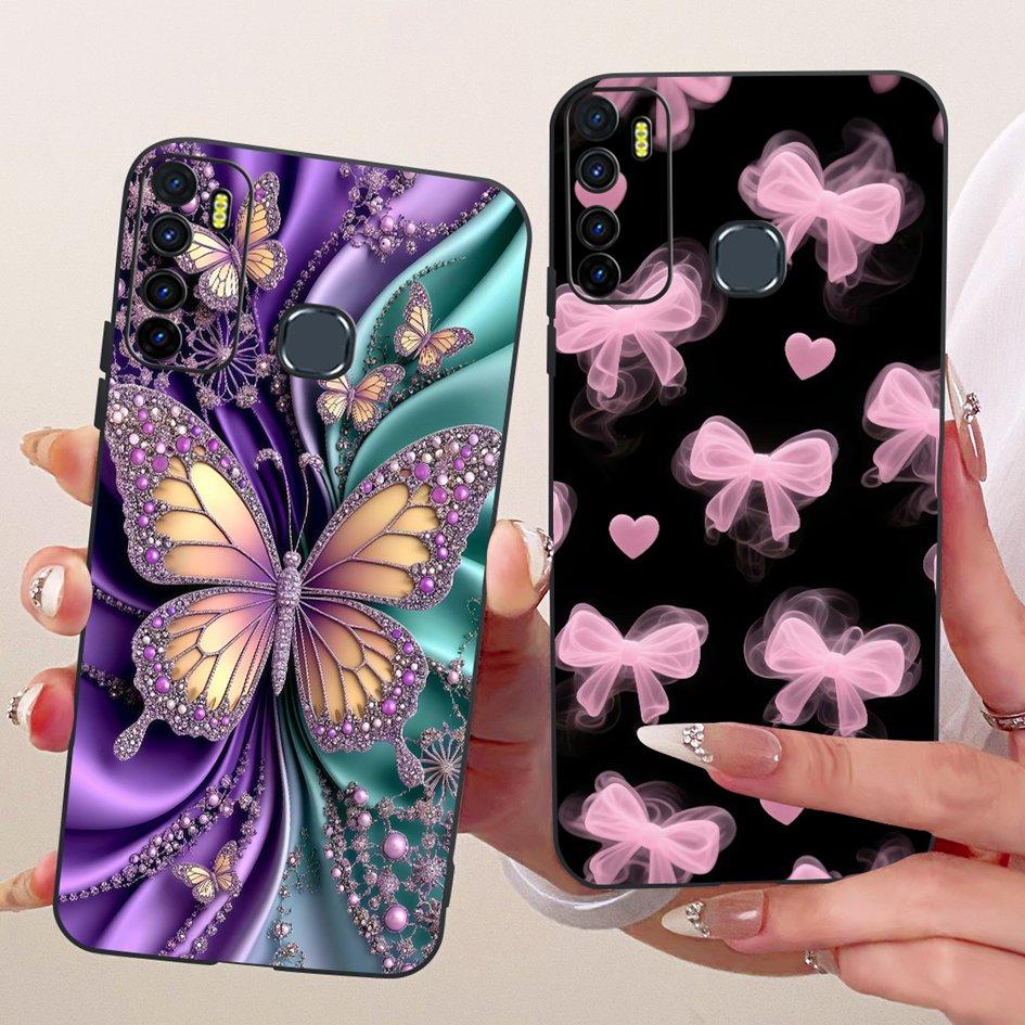 For Infinix Hot 9 Pro Case New Fashion Flower Soft Silicone Phone Cover For Infinix Note 7 Lite Cases Hot 9 Play Hot9 X655 Funda