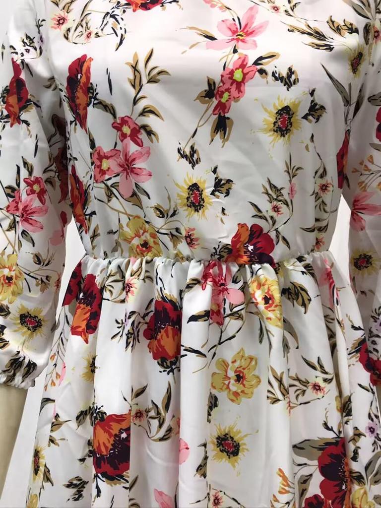 2025 Юго-Восточная Азия Женское облегающее платье-халат с принтом – Весенняя мода Длинная юбка