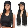 Стильный парик для бейсболки «Elegant Ombre» с косами длиной 28 дюймов — синтетические наращенные волосы для женщин, от черного до коричневого цвета