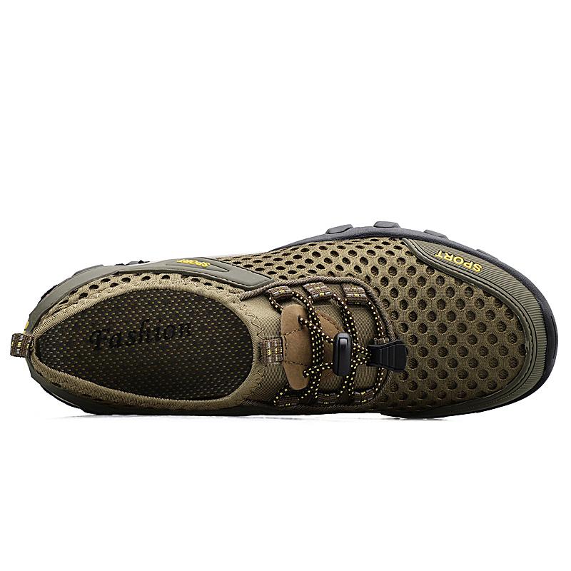 Мужская повседневная обувь, летняя уличная противоскользящая обувь с дышащей сеткой 38-45