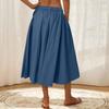 Женская повседневная юбка Легкая элегантная А-силуэта с высокой талией Летняя пляжная юбка для отпуска
