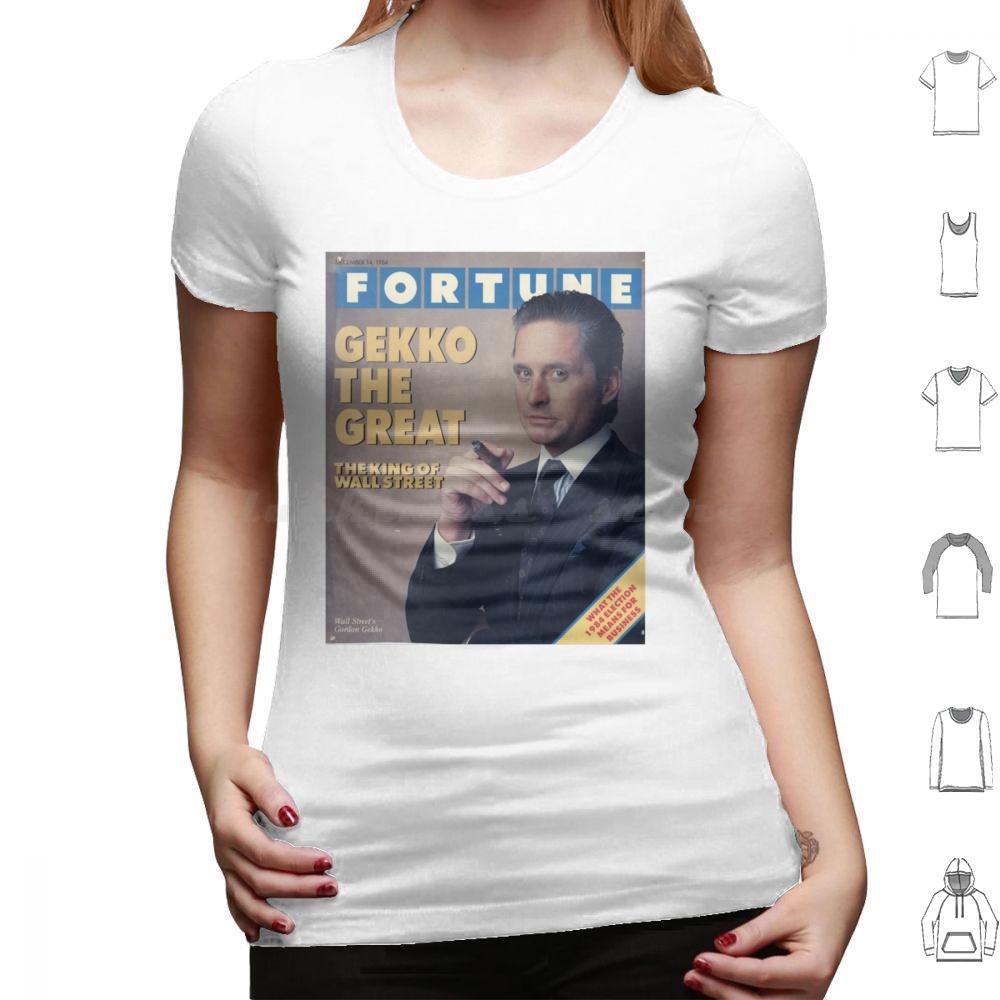 Гордон Гекко Журнал Fortune Футболка Большой Размер 100% Хлопок Гордон Гекко Гекко Fortune Уолл-стрит Майкл Дуглас Финансы