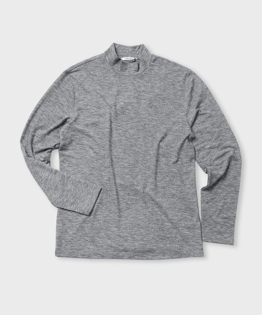 PANICALE Slim Fit Embroidered Turtleneck T-Shirt [2 Colors]