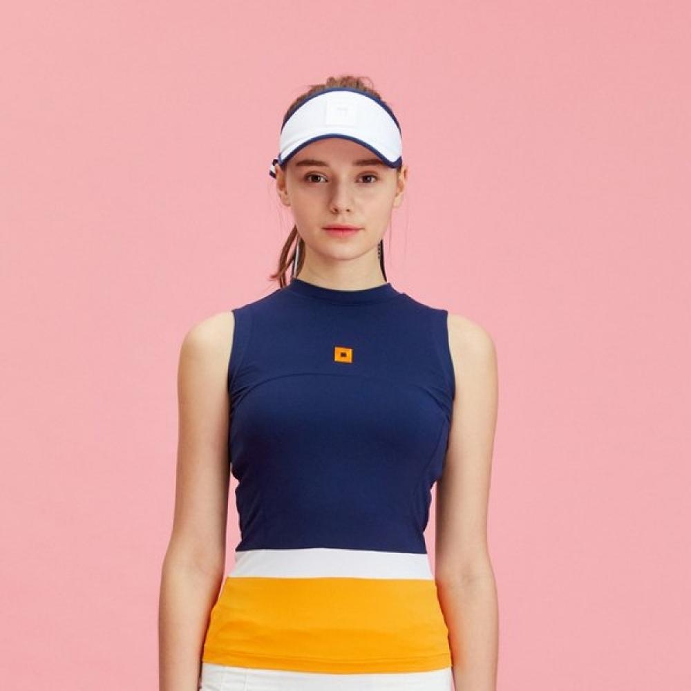 OnOff Women Cut Off Sleeveless Navy Of9803la