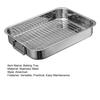 Stainless Steel Baking Tray Heavy Duty Turkey Roasting Pan Oven Flat Rack Induction Roast Tray for Chicken Vegetable Lasagna