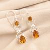 Натуральный цитрин Драгоценный камень 925 стерлинговое серебро Ювелирные изделия Ручной работы Женские серьги 2" EE-156-1