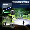 Portable RGB Led Flashlight Rechargeable Zoomable Torch Strong Light 11 Mode Tactical Lamp for Camping Fishing Emergency Lantern