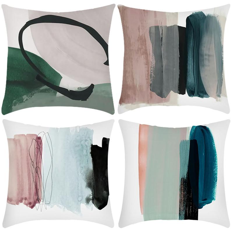 New Art Design Pillow Cover Antique Color Brushstroke Printing Home Decoration Holiday Pillow Pillow Cover
