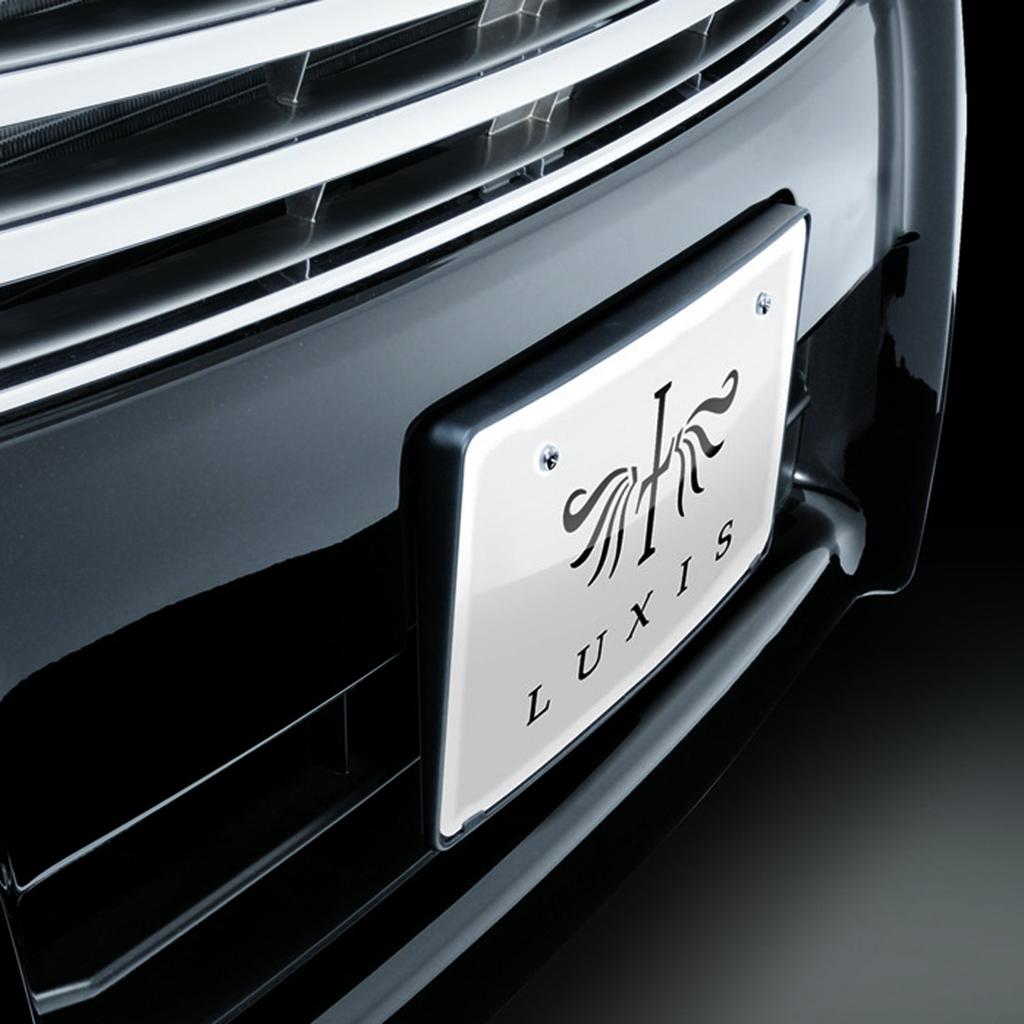 Carmate LUXIS Car License Plate Black LS366 (Luxis) Base, Front,