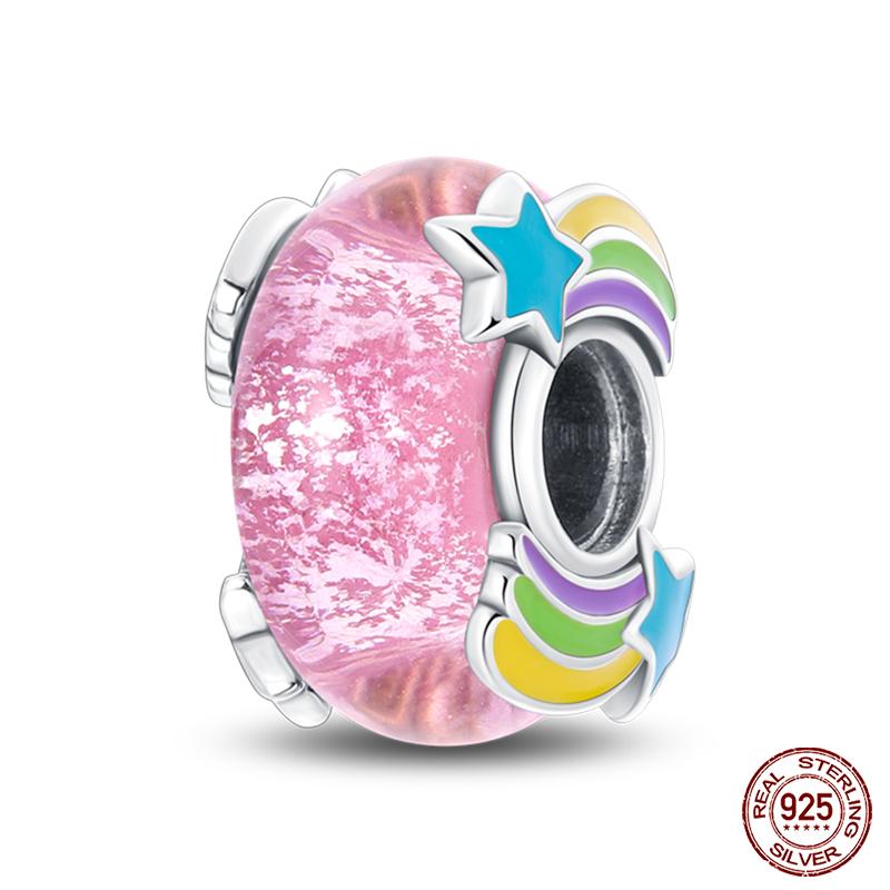 Мода Медь Разноцветный Цветок Перо Океан Светящийся Стекло Шармы Бусины Подходят для Оригинальных Браслетов Qikaola DIY Ювелирные Изделия