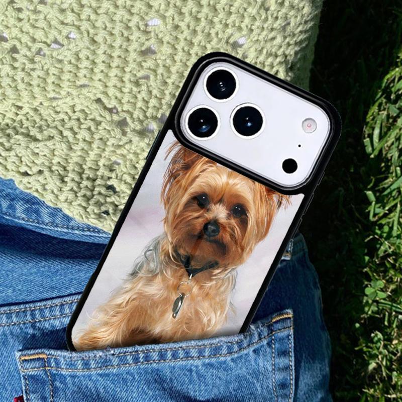 Модный Чехол для Телефона с Йоркширским Терьером Для iPhone 17 AIR 16 Pro Max 15 14 Pro 11 12 13 Ударопрочный Силиконовый Чехол