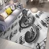 Music Note Carpet for Living Room Bedroom Hallway Balcony Entrance Doormat Floor Mat Large Soft Anti-slip Area Rug Home Decor