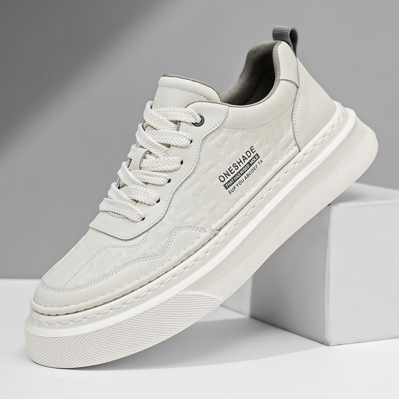 Summer New Little White Shoes Men's Casual Shoes Platform Trend Versatile Comfortable Sports Trendy Shoes Men's Board Shoes