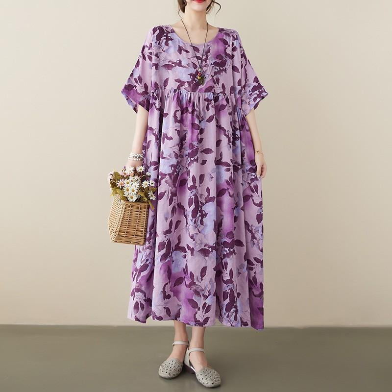 Летнее китайское платье с цветочным принтом в стиле ретро для женщин