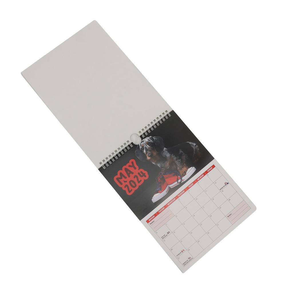 Настенный календарь для собак 2024 года, большой письменный блок, милые изображения, забавный настенный календарь для гостиной, спальни O