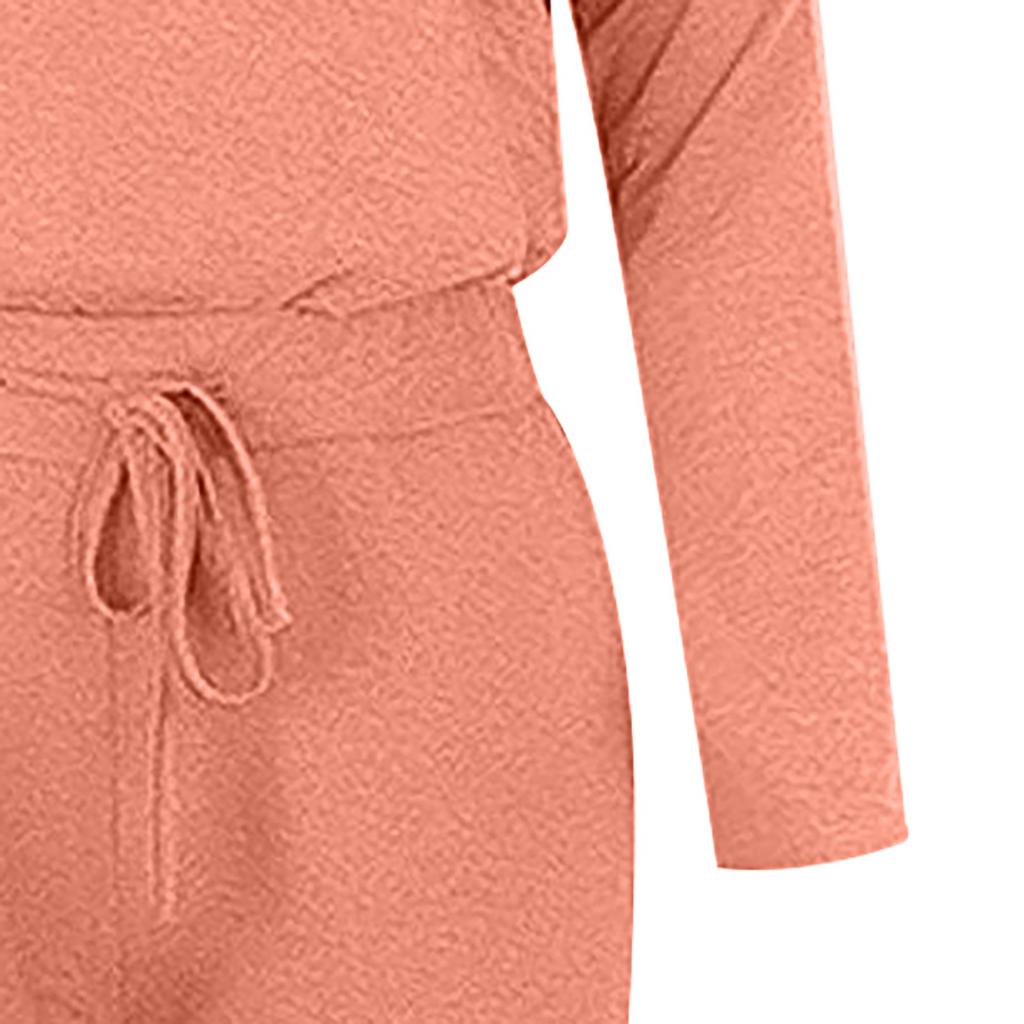 Женская мода, однотонный пуловер с длинным рукавом, свободные брюки, спортивные костюмы