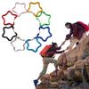 5Pcs Five-pointed Star Shaped Carabiner Heavy Duty Aluminum Alloy Portable Lightweight Outdoor Camping Climbing Snap Hook Clip Hanging Buckle