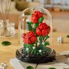 Конструктор в горшке Моделирование суккулентного букета Креативный пазл Строительный блок Вечный цветок Украшение для дома Роза