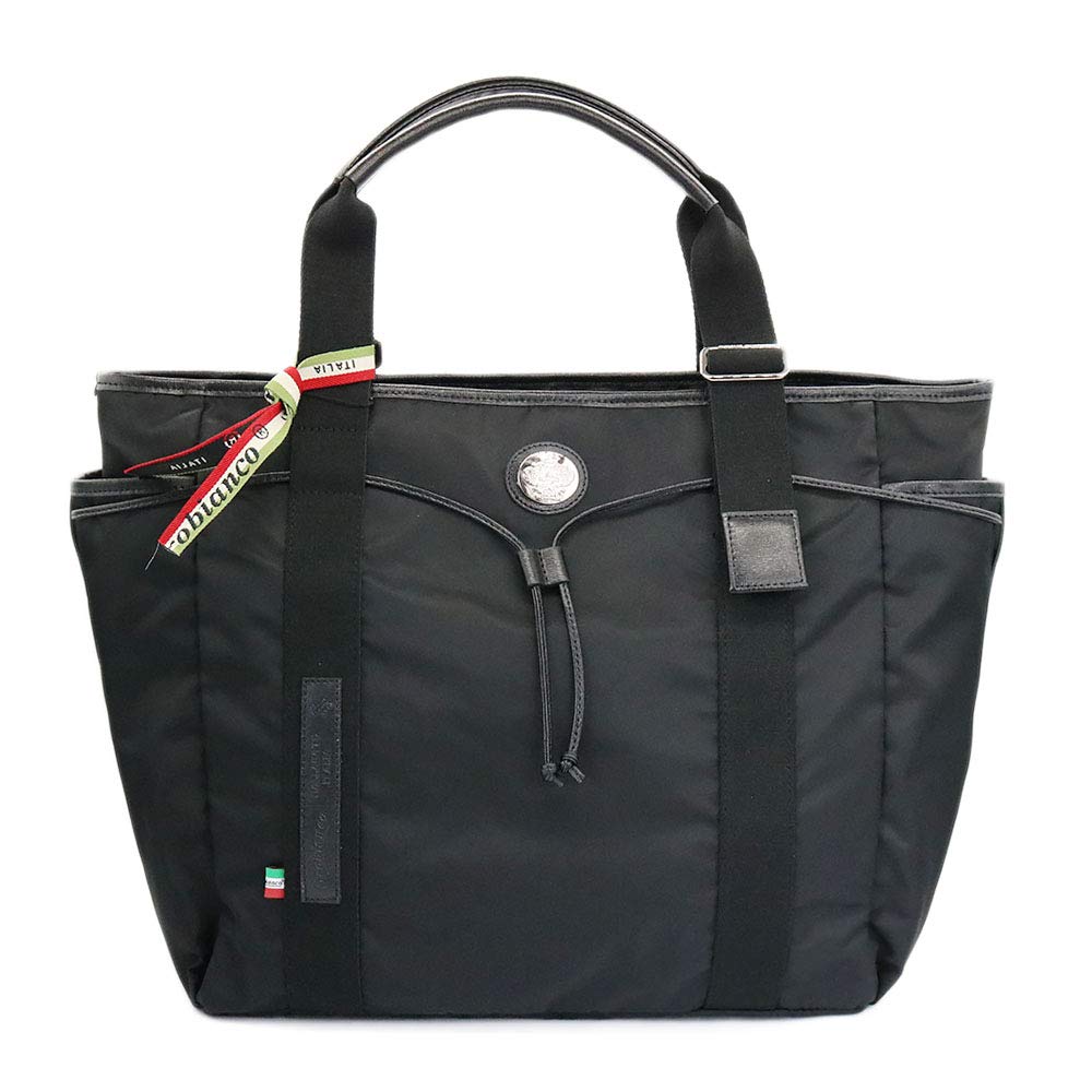 Orobianco ARINNA-C (NEROBlack) Luxury Limonta Nylon Tote Bag for Men, Genuine Leather, Large Capacity, Made in Italy, Men's Bag, Brand Name, Travel,