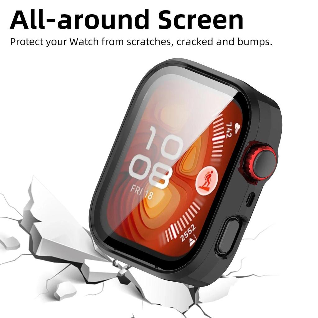 Glass+Case for Huawei Watch Fit 4/5 Pro Tempered Glass Screen Protector&Hard PC Protective Bumper for Huawei Fit4/5 Accessories