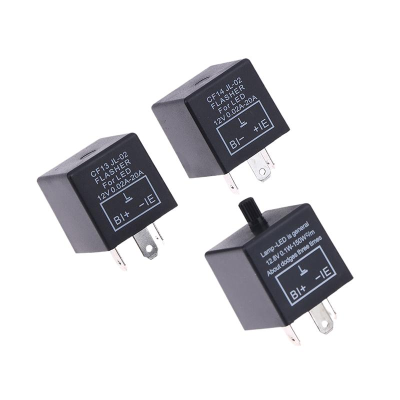 CF13KT CF13 CF14 Универсальный 3-контактный 12V 0.02A-20A Регулируемый LED Мигалка поворотников Реле вспышки Мотоциклетный переключатель