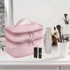 Двухслойная косметичка-органайзер для макияжа, сумка для хранения, дорожная сумка для туалетных принадлежностей