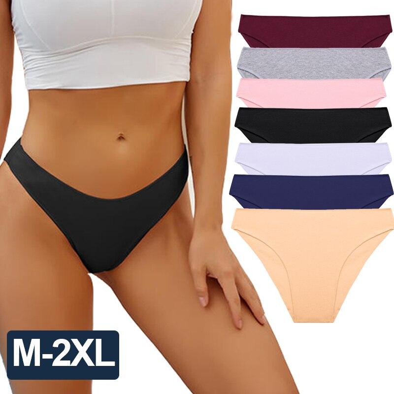 FINETOO 3PCS/Set M-XXL Panties Women Cotton Lingerie Woman Underwear Sexy Femme Underwear Girls Underpant Panty 7 Solid Colors