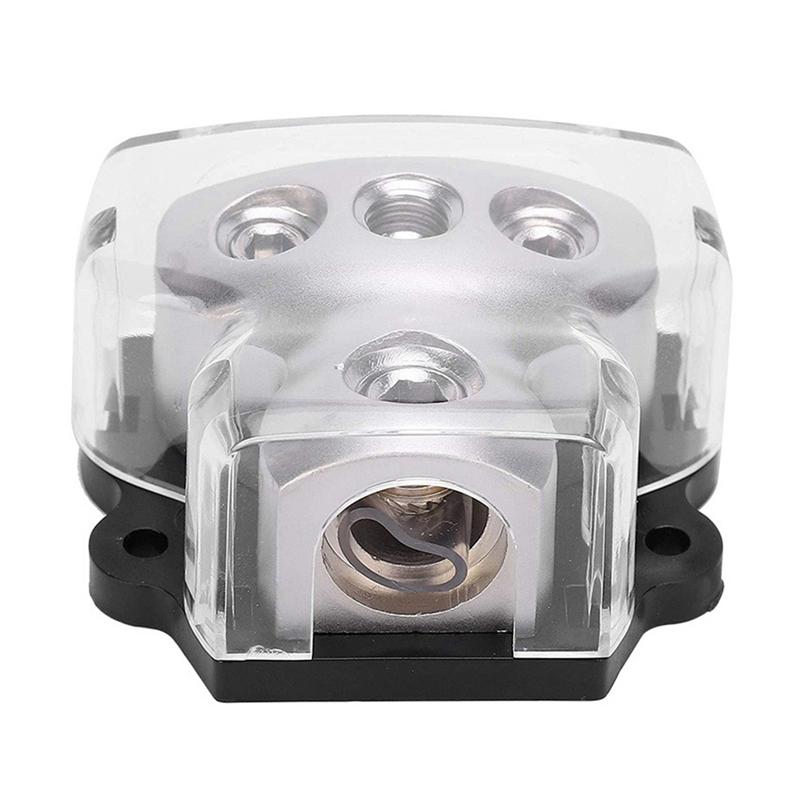 A03E-3-Way Power Distribution Block 1X0 Gauge In 3X4 Gauge Out Power Distribution Block For Car Audio Splitter