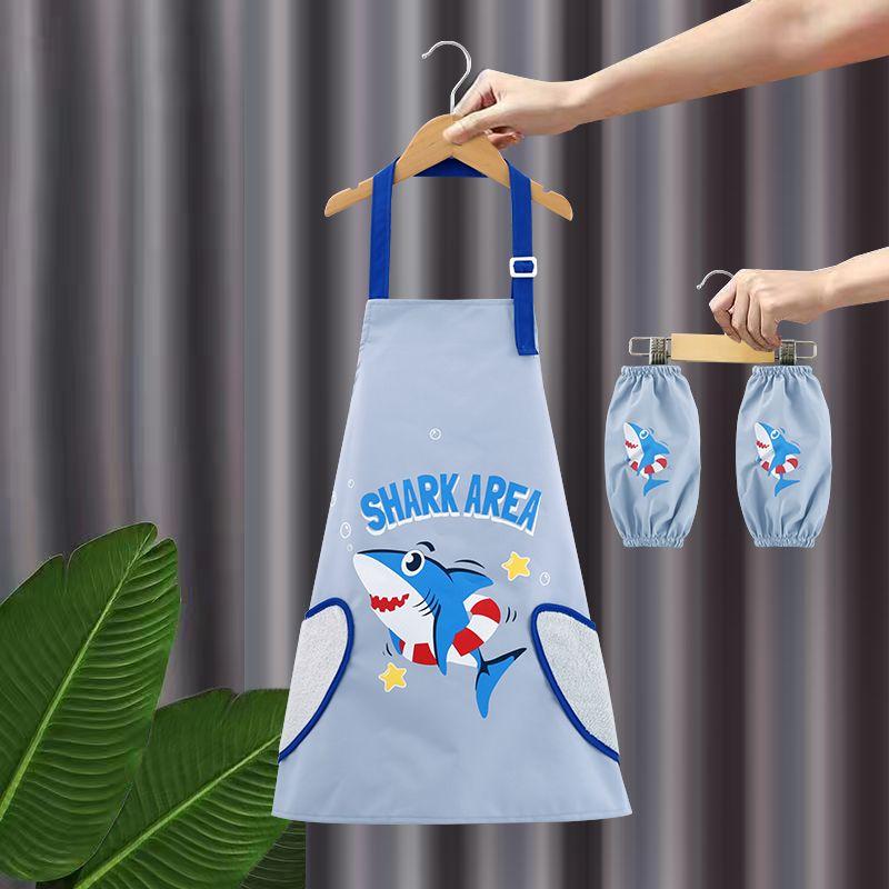 Водонепроницаемый фартук, детская одежда для рисования, ученики начальной школы в кухонных чехлах, защитная одежда для рисования для мужчин и женщин в детском саду.