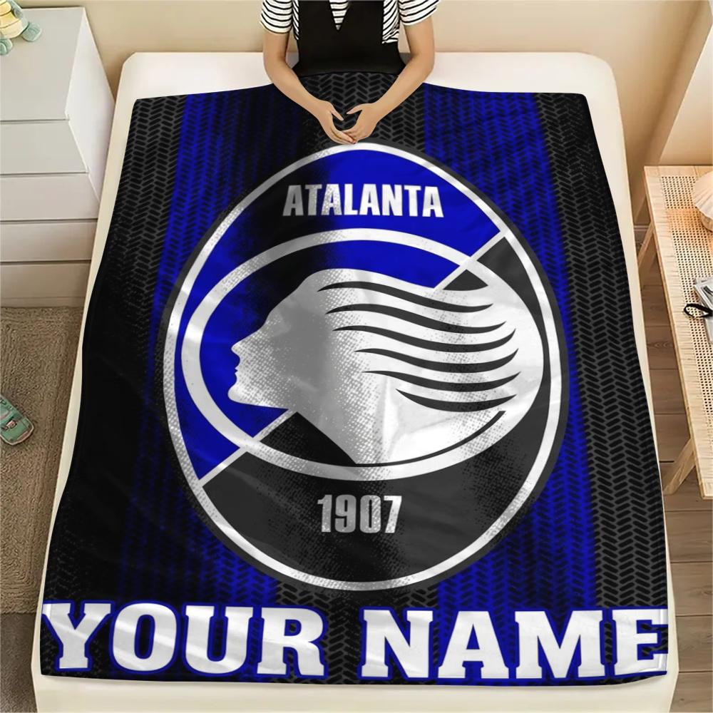 1PC Custom Name Atalanta BC Patterned Flannel Blanket Suitable For All Seasons for Home Decor Warmth and Comfort Gifts Holiday Present