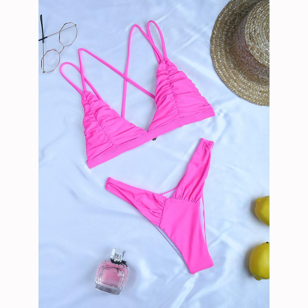 Бикини с эффектом пуш-ап, сексуальный комплект бикини, женский купальник, женский розовый купальник, бразильский купальник-бикини, купальный костюм, пляжная одежда
