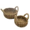 Natural Seagrass Baskets, Set of 2