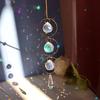 Crystal Sun Catcher Windchimes Metal Rainbow Prism Window Crystal Light Catcher Hanging Glass Prisms Garden Decoration Outdoor