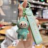 Cute Cartoon Electroplated Keychain Silicone Three-dimensional Leather Rope Doll Couple Grab Machine Bag Pendant