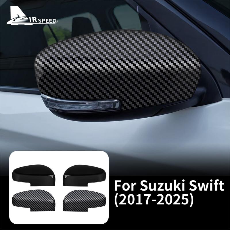 Carbon Fiber Style Car Rearview Mirror ABS Cover For Suzuki SWIFT 2017 2018 2024 2025 2026 Accessories