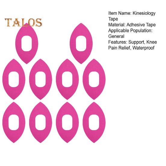 10 шт. предварительно нарезанной кинезиологической ленты для облегчения боли в коленях, эластичной водонепроницаемой спортивной ленты для поддержки стабильности колена