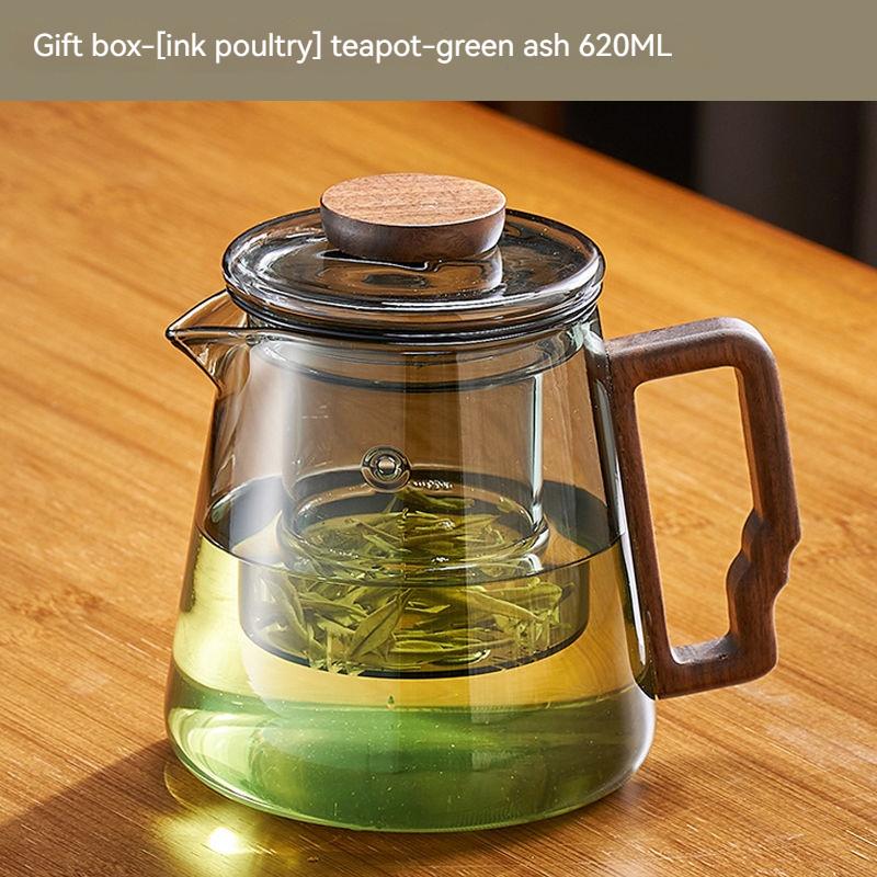 Чайник из толстого стекла GIANXI, офисный чайник, высокотемпературный чайник, чайный сервиз, китайский чайный сервиз, кофейник, фильтр для чая
