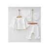 Baby Girl Scalloped Hospital Release Ecru 5-piece Newborn Set 0-3months