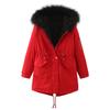 Women's Winter Long Thickening And Velvet Keeping Warm Casual Coat With Hat
