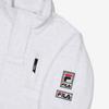 FILA Sweatshirts Unisex Light Gray Stand Collar Moderate Straight Fit FS2POF1112X-WTM