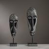 Retro African Style Art Mask Creative Ornaments Handmade Painted Resin Sculpture Handicraft Ornaments Decoration