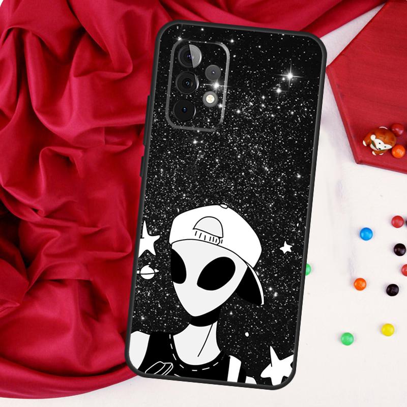 Эстетика Милый Мультяшный Инопланетянин Для Samsung Galaxy A15 A55 A53 A33 A35 A22 A32 A52 A54 A34 A14 A56 A36 A26 A16 A05 A06 Чехол