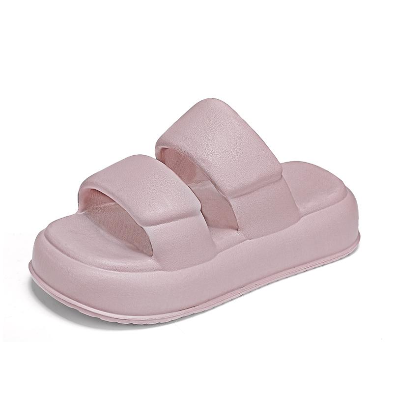 Модные мужские и женские тапочки для ванной Плоские нескользящие однотонные шлепанцы для всей семьи Пляжные тапочки Повседневные сандалии для дома и улицы