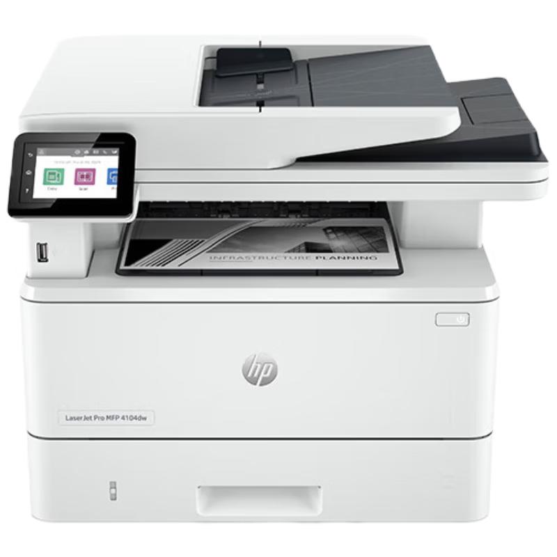 HP Многофункциональный принтер HP LaserJet Pro 4104 Series, черно-белый, с разъемом CN (адаптер в комплекте)