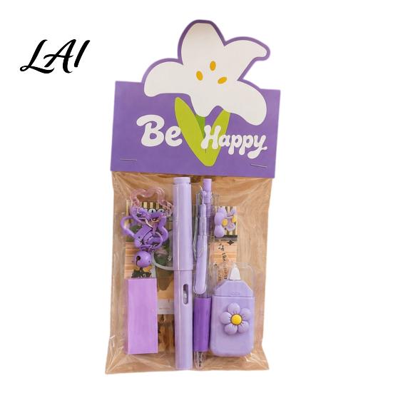 Portable Correction Tape for School Flower Stationery Set Macaron Color And Smooth Gift Set Girls Writing Gel Pens Homework Essentials Students Pens