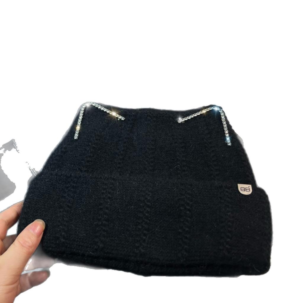 Paris Design Personality Niche Cute Ears Knitted Hat Russian Winter Outdoor Warm Rabbit Hair Hat