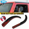 1Pair Car Rain Gutter Extensions Roof Water Guard Diversion Channel Slot For Jeep Wrangler Jk Jku 2007-2018 External Accessory