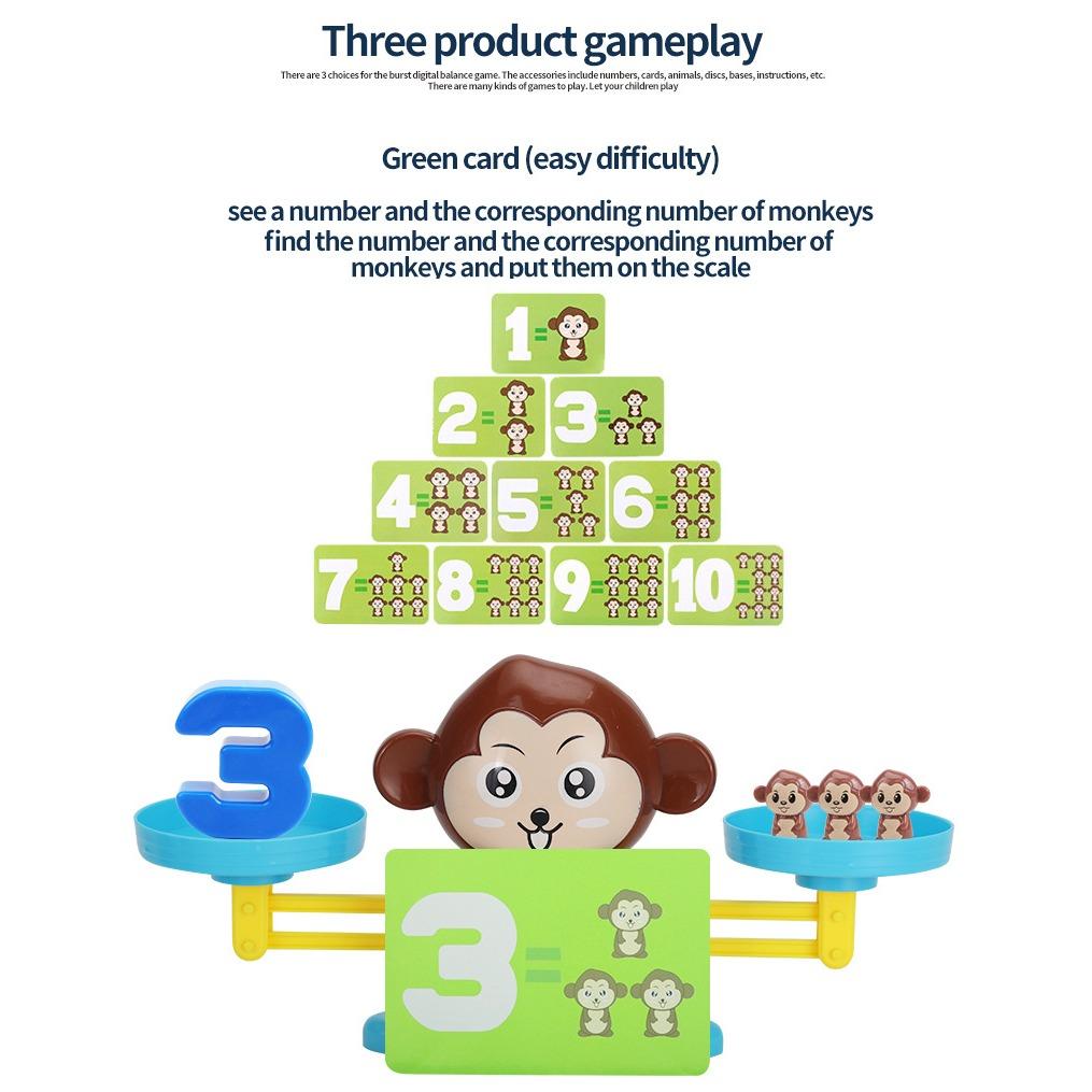 Игрушка с математическими весами Монтессори, обучающая игрушка для счета и расчета с весами и аксессуарами, игрушка для детей с навыками баланса мультяшной лягушки