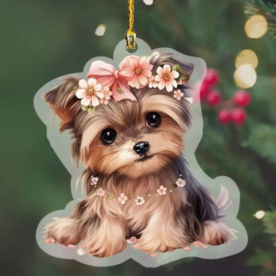 Автомобильная подвеска Акриловая качающаяся собака Легкое автомобильное зеркало Подвесные аксессуары для салона автомобиля Сумка на плечо Школьный ранец